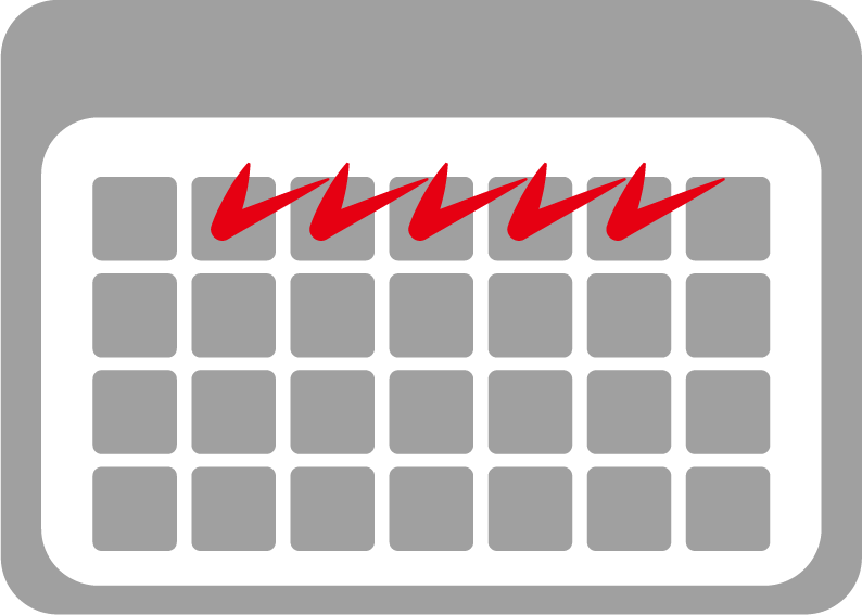 週4日〜5日(週30H以上 ※応相談)